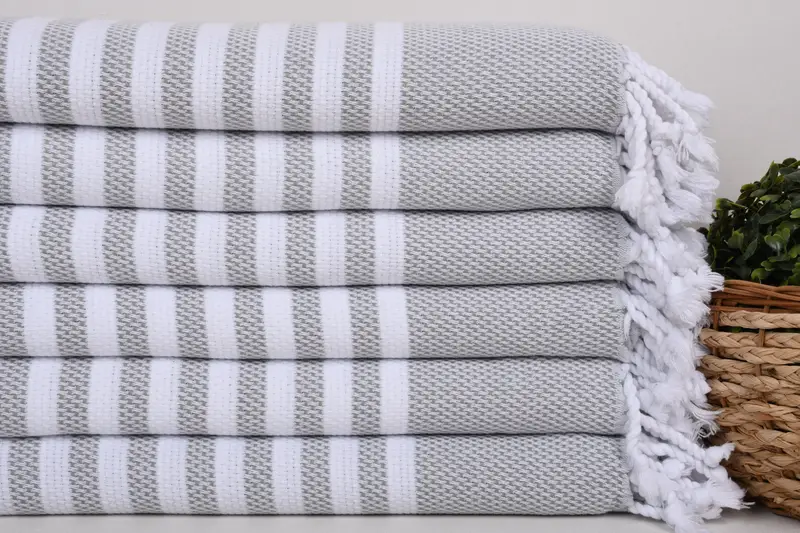 68x40 Cotton Striped Towel, Home Decor Gifts, Xmas Gifts, Luxury Beach Towel, Wedding Hand Made Gift, Large Turkish Towel, Handmade Gift - 2