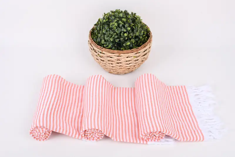 68x36 Cotton Striped Towel, Peshtemal Towel, Custom Wedding Towel, Wedding Favors, Monogrammed Beach Towel, Best Friend Christmas Gift, Pool Towels - 8