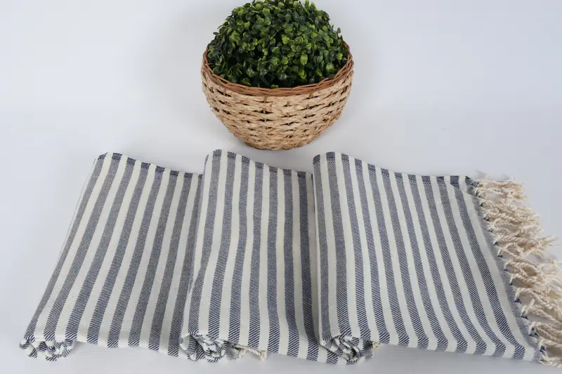 Boyfriend Gift, Bridesmaid Towel, Monogrammed Hand Towel, Bridesmaid Gifts, Personalized Gift, Gift For Coworker, 40x24 Cotton Striped Towel - 7
