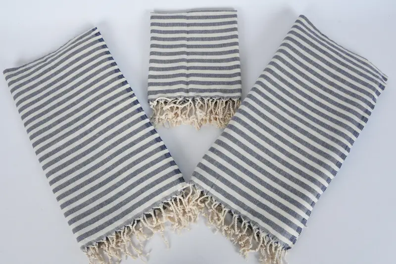 Boyfriend Gift, Bridesmaid Towel, Monogrammed Hand Towel, Bridesmaid Gifts, Personalized Gift, Gift For Coworker, 40x24 Cotton Striped Towel - 5