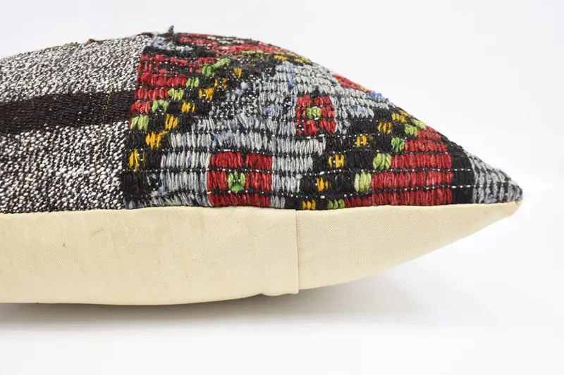 Decorative Pillow, Vintage Pillow, Vintage Kilim Throw Pillow, 20x20 Red Cushion, Kilim Pillow Cover, Handwoven Pillow Case, Pillow Case - 5