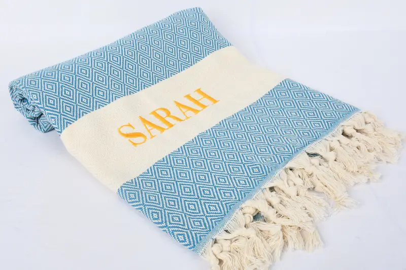 Personalized Dish Towel, Turkish Hand Towel, Mother Of The Groom Gift, 36x20 Cotton Diamond Towel, Wedding Anniversary Gift, Wedding Favors - 6