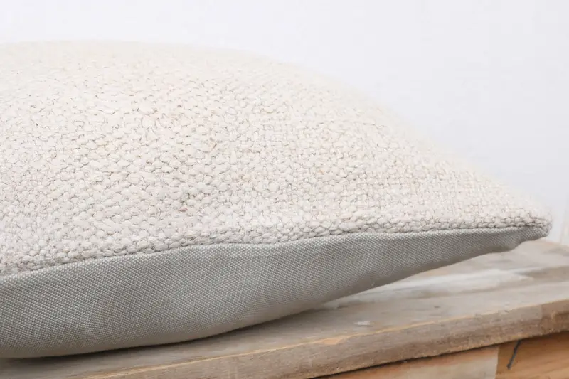 Turkish Kilim Pillow, Ethnic Throw Pillow Cover, 14x14 White Cushion, Cushion, Kilim Pillow Cover, Kilim Cushion Sham, Turkish Corner Cushion Cover - 6