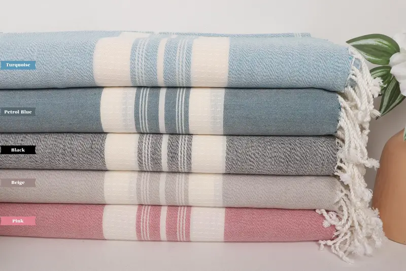 Turkish Bath Towel USA, Bachelor Gifts, Absorbent Turkish towel, Personalized Towel, 60x38 Cotton Striped Towel, Xmas Gifts, Peshtemal Towel - 1