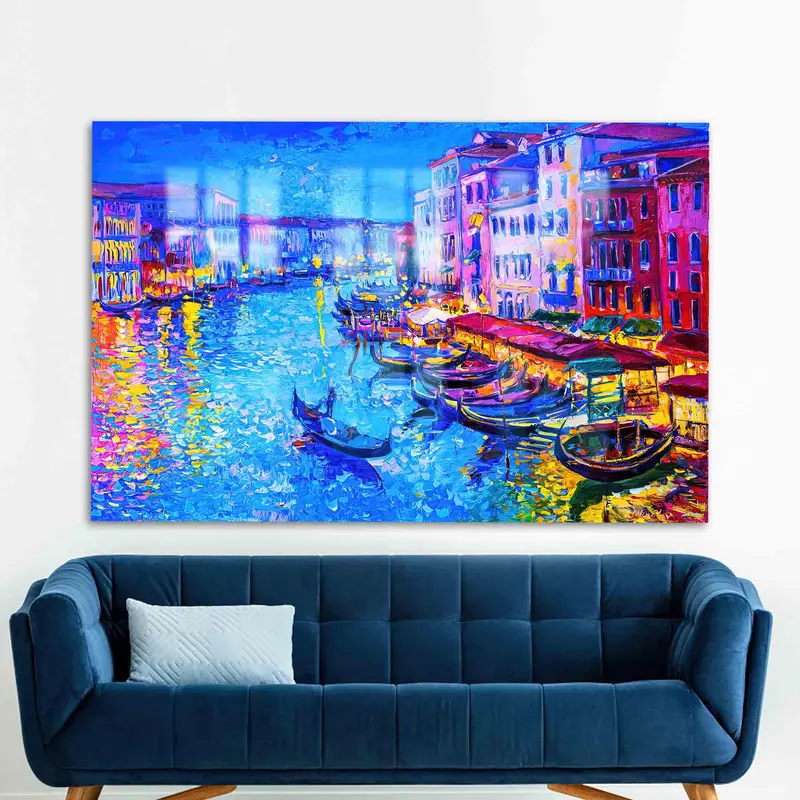 Printed Glass: Italy Grand Canal Landscape Cityscape Elegance