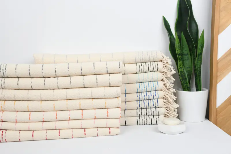 Turkish Tea Towel, 36x18 Cotton Striped Design Towel, Bathroom Towels, Turkish Towel Hand Towel, Best Friend Gift, Family Gift, Xmas Gifts - 2