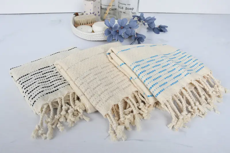 Turkish Tea Towel, 36x18 Cotton Striped Design Towel, Bathroom Towels, Turkish Towel Hand Towel, Best Friend Gift, Family Gift, Xmas Gifts - 8