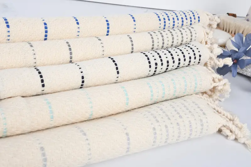 Turkish Tea Towel, 36x18 Cotton Striped Design Towel, Bathroom Towels, Turkish Towel Hand Towel, Best Friend Gift, Family Gift, Xmas Gifts - 3