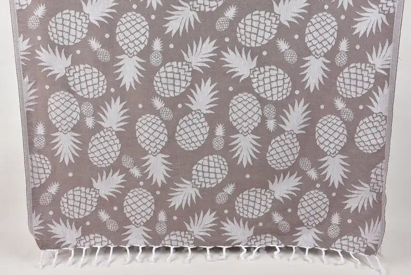 Thin towel, Wedding Towel, Bridal Shower Gifts, Quick-dry peshtemal, Sand-resistant towel, 70x36 Cotton Pineapple Design Towel, Organic Cotton Towel - 8