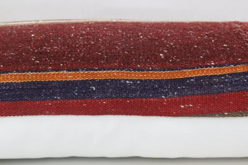 Turkish Kilim Pillow, Cushion, Retro Cushion, Natural Pillow, Kilim Cushion Sham, Gift Pillow, Retro Pillow Cover, 12x36 Red Pillow Sham - 6