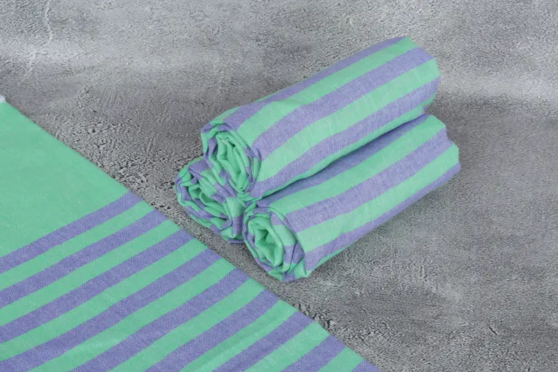 Handmade Gift, Organic Beach Towel, Bridal Shower Gift, 70x36 Cotton Striped Towel, Bachelorette Party Gifts, Bride Gift, Beach Towel Personalized - 8