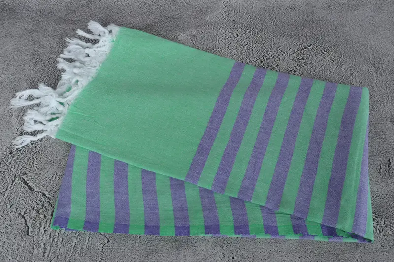 Handmade Gift, Organic Beach Towel, Bridal Shower Gift, 70x36 Cotton Striped Towel, Bachelorette Party Gifts, Bride Gift, Beach Towel Personalized - 6