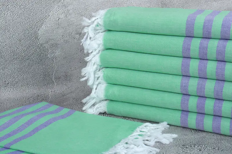Handmade Gift, Organic Beach Towel, Bridal Shower Gift, 70x36 Cotton Striped Towel, Bachelorette Party Gifts, Bride Gift, Beach Towel Personalized - 2