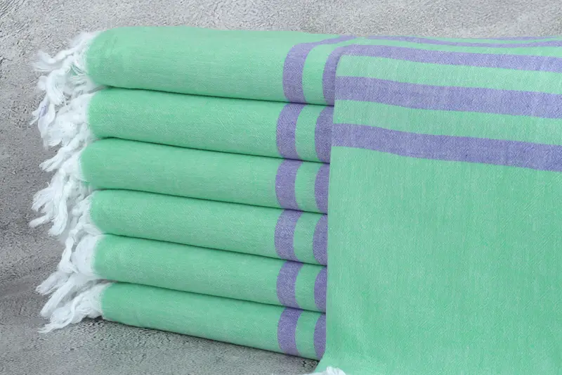 Handmade Gift, Organic Beach Towel, Bridal Shower Gift, 70x36 Cotton Striped Towel, Bachelorette Party Gifts, Bride Gift, Beach Towel Personalized - 1