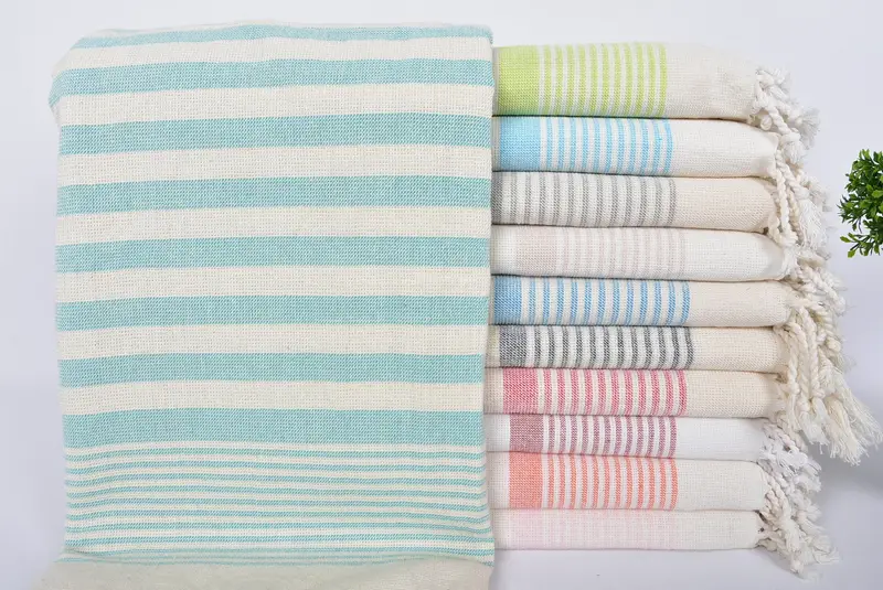 Custom Towel Beach, Personalized Towel, 68x36 Cotton Striped Terry Towel, Bridesmaid Gifts Personalized, Soft towel, Peshtemal Towel, Scarf Towel - 1