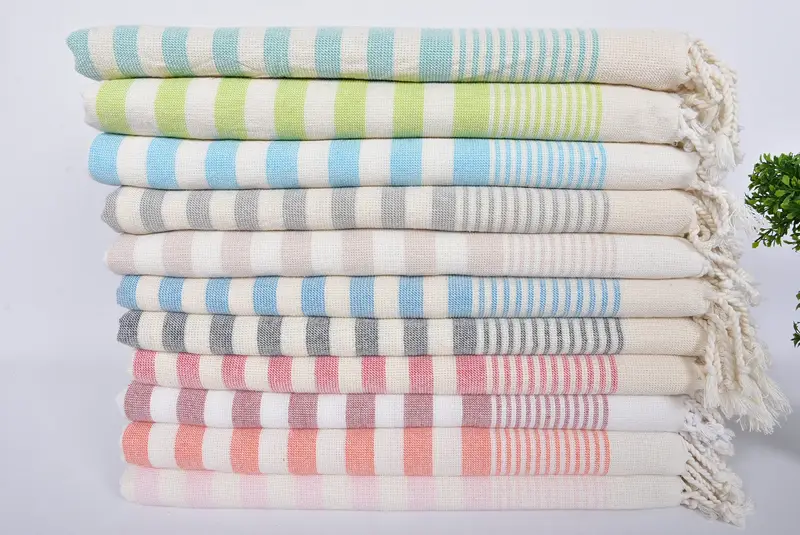 Custom Towel Beach, Personalized Towel, 68x36 Cotton Striped Terry Towel, Bridesmaid Gifts Personalized, Soft towel, Peshtemal Towel, Scarf Towel - 2