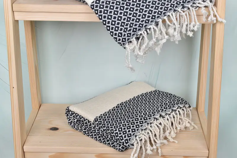 70x40 Cotton Geometric Towel, Cotton towel, Maid Of Honor Gift, Handmade Turkish bath towel for summer vacation, Travel towel, Bridesmaid Gift - 5