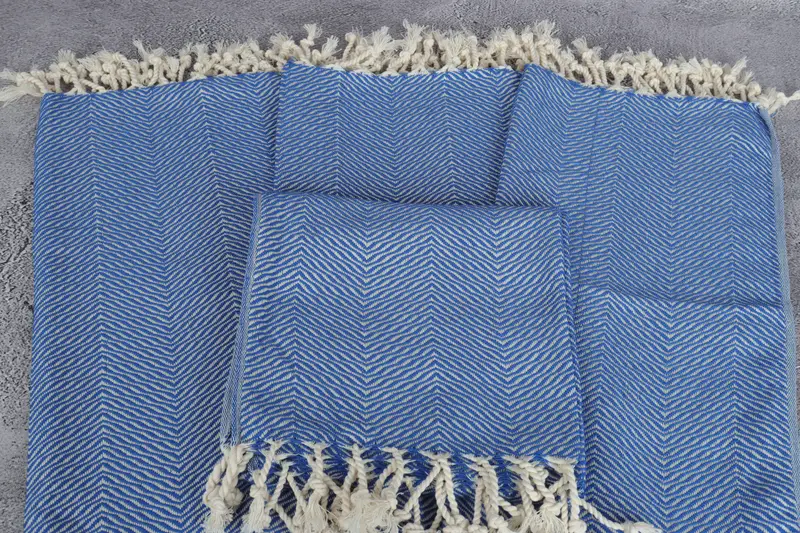 Valentine Day Gift For Her, Bridal Gifts, Turkish Tea Towel, Xmas Gifts, Wedding Gift, Turkish Towel Hand Towel, 40x20 Cotton Chevron Towel - 4