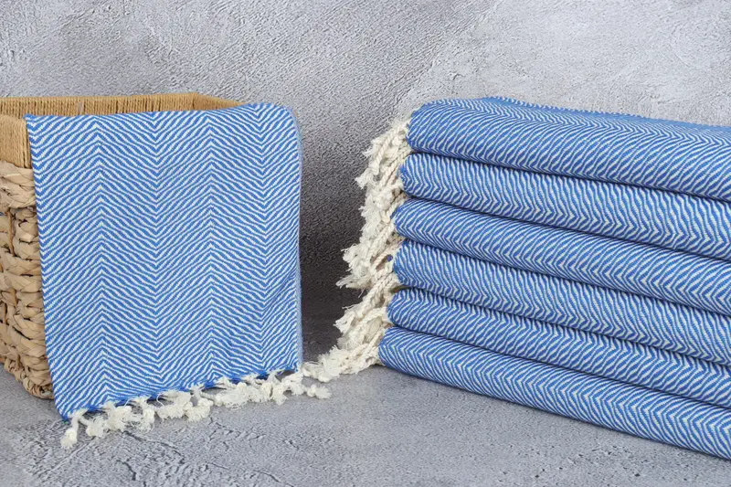 Valentine Day Gift For Her, Bridal Gifts, Turkish Tea Towel, Xmas Gifts, Wedding Gift, Turkish Towel Hand Towel, 40x20 Cotton Chevron Towel - 3