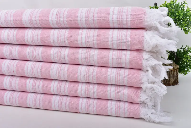 Turkish Towel Beach, Sand-free towel, Xmas Gifts, Fringed Turkish peshtemal beach towel USA, Quick-dry peshtemal, 70x40 Cotton Striped Towel - 3