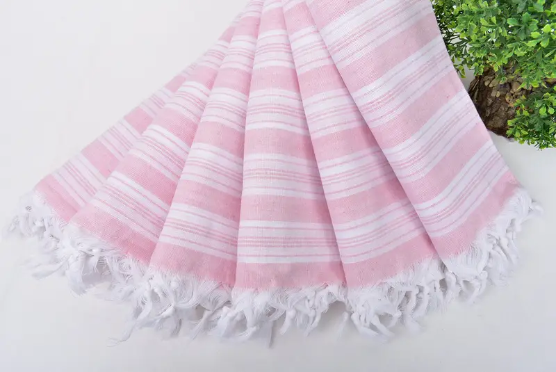 Turkish Towel Beach, Sand-free towel, Xmas Gifts, Fringed Turkish peshtemal beach towel USA, Quick-dry peshtemal, 70x40 Cotton Striped Towel - 4