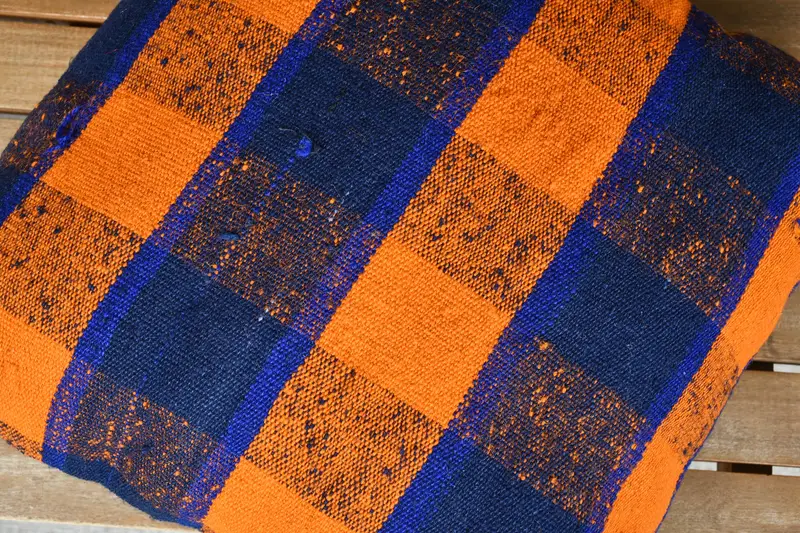 Pillow Case, Pillow for Sofa, 18x18 Orange Pillow Cover, Natural Cushion Cover, Kilim Pillow Cover, Boho Pillow Sham Cover - 4