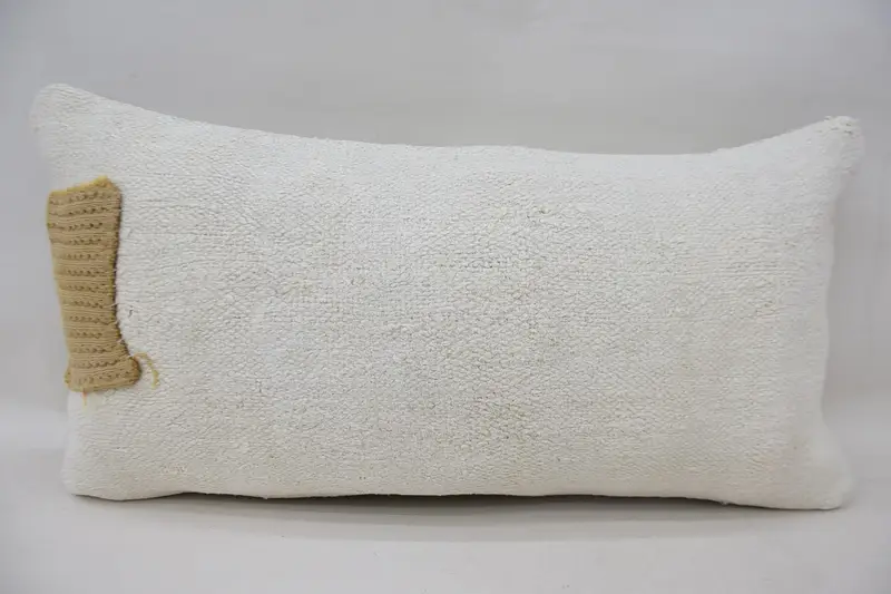 Home Decor Pillow, Car Pillow, Pillow Cover, 12x24 White Pillow Sham, Handmade Throw Pillow Case, Antique Pillows, Boho Pillow - 1