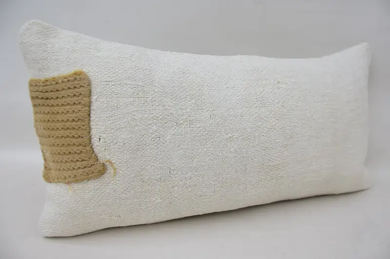 Home Decor Pillow, Car Pillow, Pillow Cover, 12x24 White Pillow Sham, Handmade Throw Pillow Case, Antique Pillows, Boho Pillow - 2