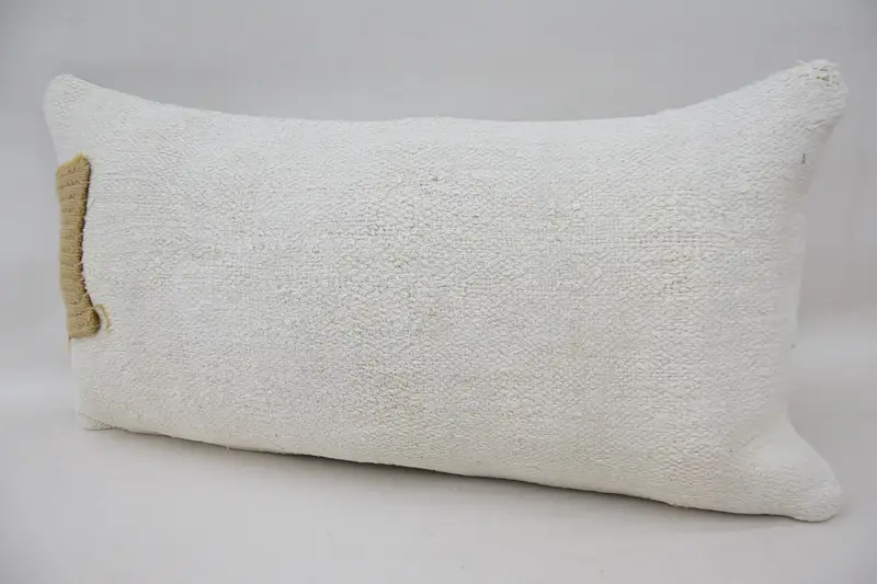 Home Decor Pillow, Car Pillow, Pillow Cover, 12x24 White Pillow Sham, Handmade Throw Pillow Case, Antique Pillows, Boho Pillow - 3