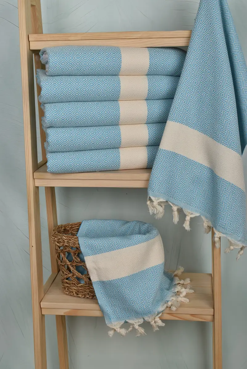 Engagement Gift, Monogram Kitchen Towel, 36x20 Cotton Diamond Towel, Turkish Towel Hand Towel, Personalized Gift, Monogrammed Turkish Towel - 3