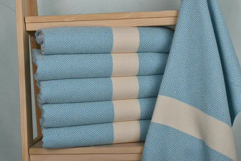 Engagement Gift, Monogram Kitchen Towel, 36x20 Cotton Diamond Towel, Turkish Towel Hand Towel, Personalized Gift, Monogrammed Turkish Towel - 2