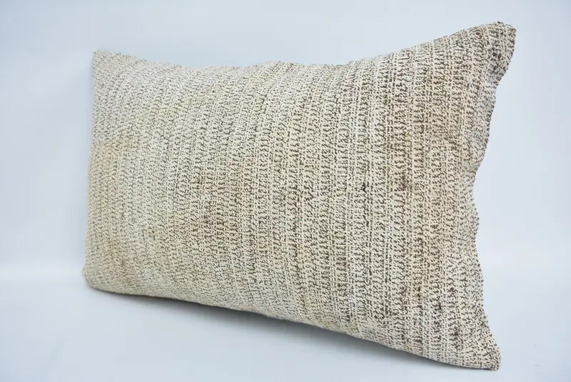 Pastel Pillow Case, 16x24 Beige Pillow Sham, Vintage Kilim Pillow, Kilim Pillow Cover, Pillow Case, Boho Pillow Sham Cover, Sofa Cushion Case - 4