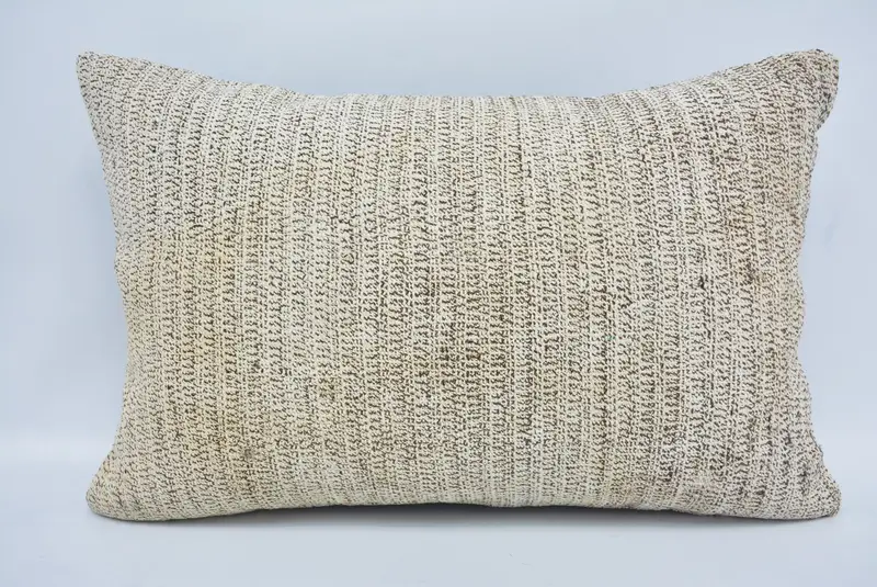 Pastel Pillow Case, 16x24 Beige Pillow Sham, Vintage Kilim Pillow, Kilim Pillow Cover, Pillow Case, Boho Pillow Sham Cover, Sofa Cushion Case - 1