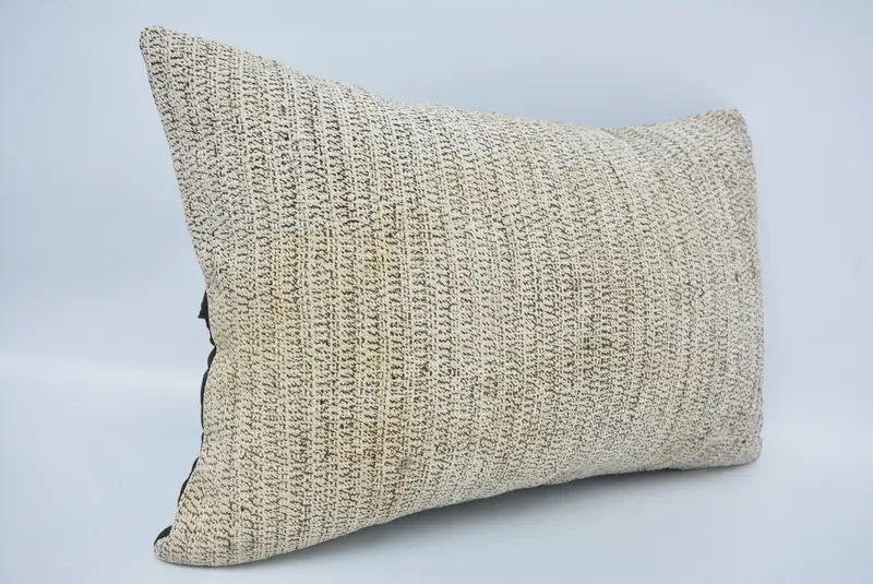 Pastel Pillow Case, 16x24 Beige Pillow Sham, Vintage Kilim Pillow, Kilim Pillow Cover, Pillow Case, Boho Pillow Sham Cover, Sofa Cushion Case - 3