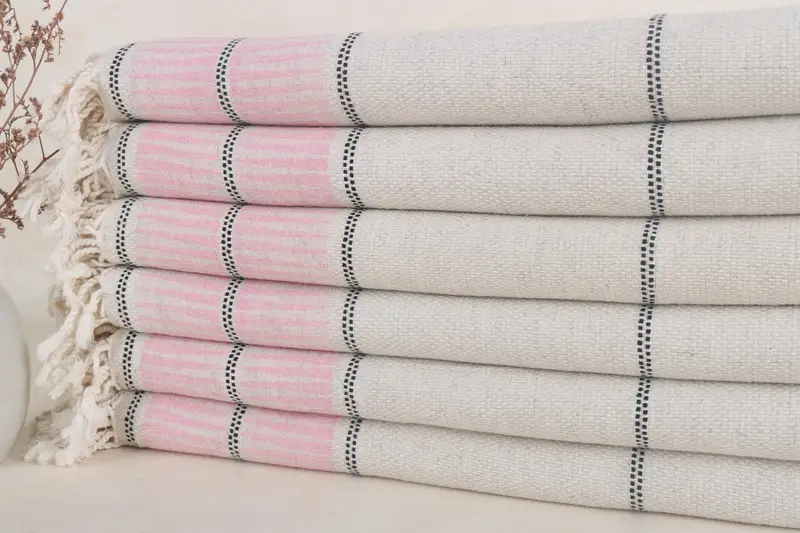 Brautjungfern-Geschenk, rosa Leinenhandtuch für die Braut, Hochzeitshandtuch, 101,6 x 180,9 cm