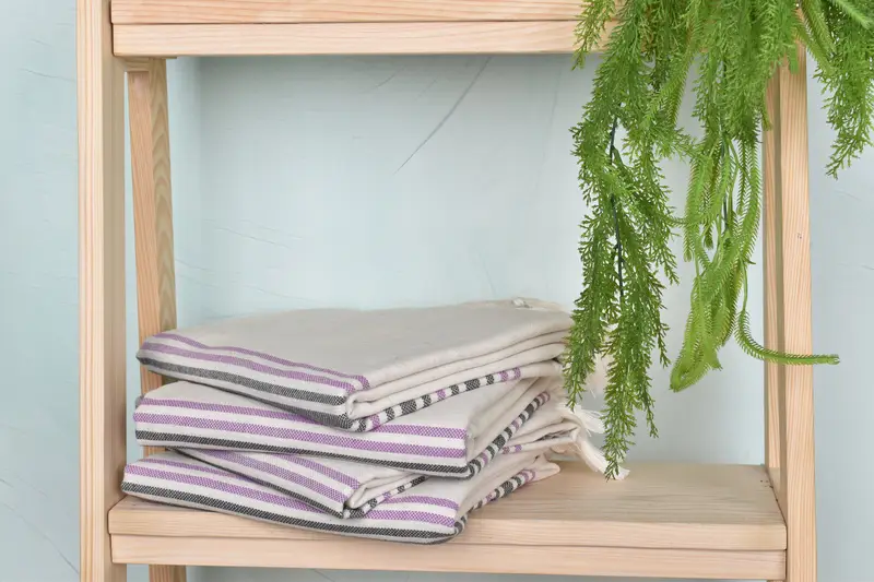 Custom Towel Beach, Personalized Bridesmaid Gift, Bachelorette Party Decorations, 70x40 Linen Striped Towel, Memorial Gift, Personalized Towel - 7