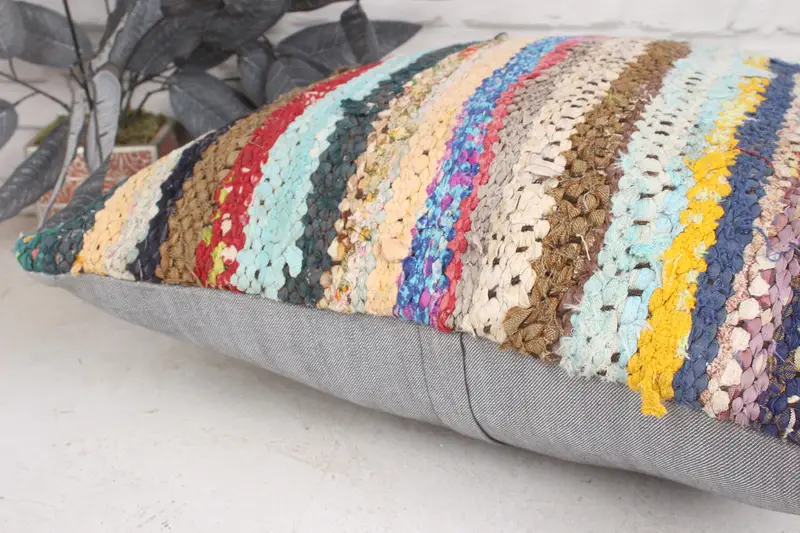 Boho Pillow Sham Cover, Kilim Pillow Cover, Cushion, Pillow for Sofa, 20x20 Beige Cushion Case, Vintage Kilim Pillow Pillow Cover - 7