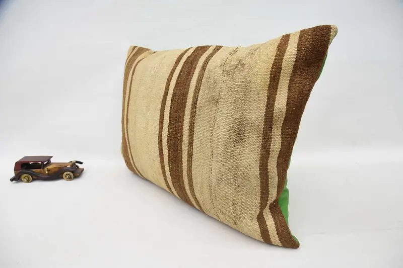 Pillow Sham, 20x28 Beige Pillow Sham, Turkish Pillow, Kilim Cushion Sham, Aesthetic Cushion Case, Anatolian Pillow Case, Pillow for Couch - 5