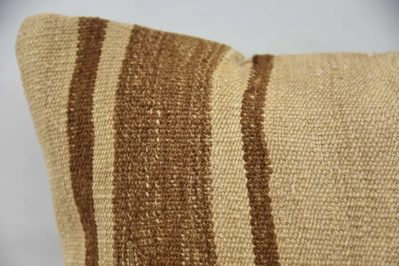 Pillow Sham, 20x28 Beige Pillow Sham, Turkish Pillow, Kilim Cushion Sham, Aesthetic Cushion Case, Anatolian Pillow Case, Pillow for Couch - 2