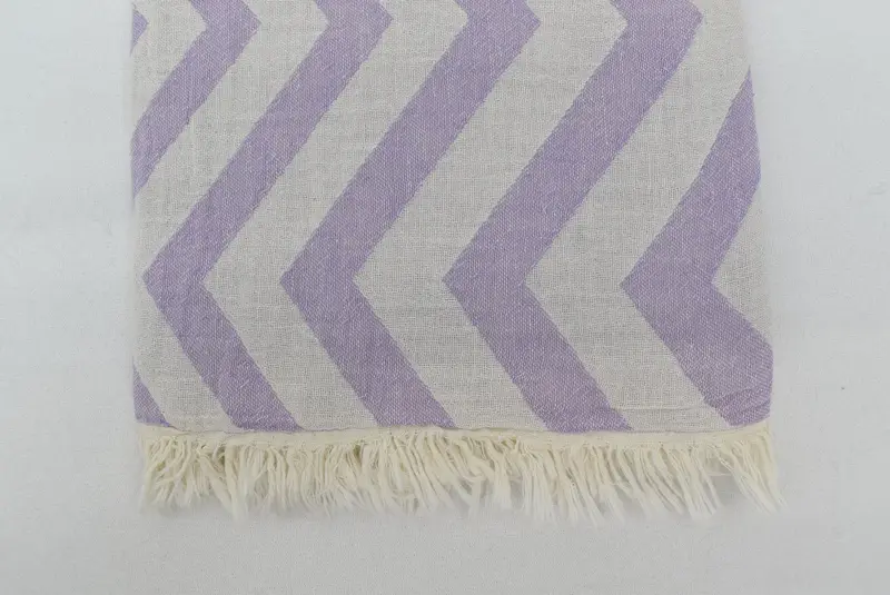 Toalla orgánica, obsequios de dama de honor, toalla de diseño en zigzag de algodón de 70x40, toalla de decoración del hogar, toalla de pases de viaje rápido, toalla de spa, toalla de algodón - 5