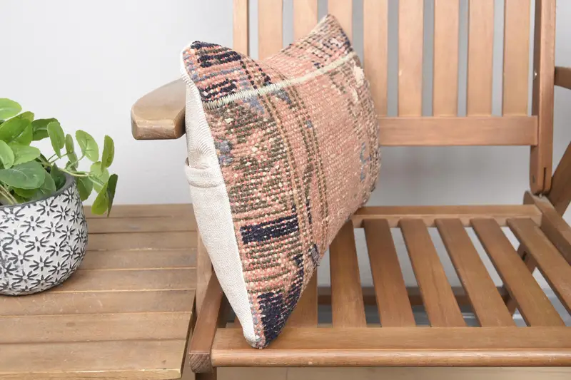 12x20 Orange Pillow Sham, Vintage Kilim Throw Pillow, Pattern Throw Pillow Sham, Ethnical Kilim Rug Pillow, Home Decor Pillow, Pillow Cover - 2