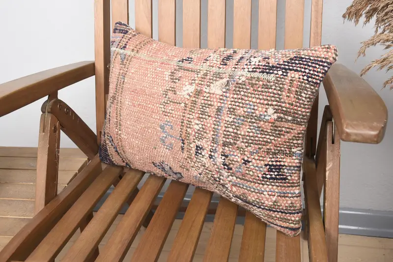 12x20 Orange Pillow Sham, Vintage Kilim Throw Pillow, Pattern Throw Pillow Sham, Ethnical Kilim Rug Pillow, Home Decor Pillow, Pillow Cover - 3