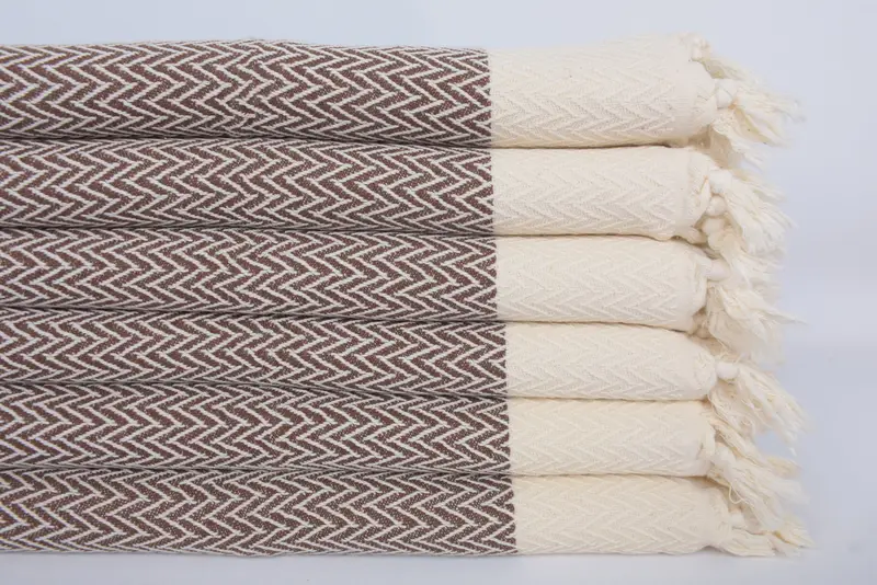34x18 Cotton Zigzag Design Towel, Bridesmaid Gift Towel, Kitchen Towel, Turkish Hand Towel, Wedding Favors, Bulk Order Towel, Custom Turkish Towel - 3