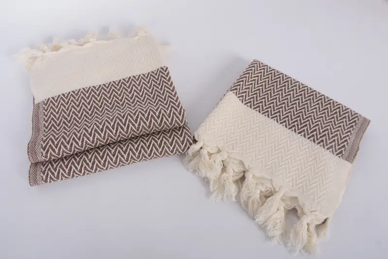 34x18 Cotton Zigzag Design Towel, Bridesmaid Gift Towel, Kitchen Towel, Turkish Hand Towel, Wedding Favors, Bulk Order Towel, Custom Turkish Towel - 7