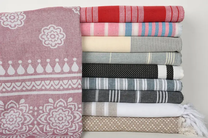 Holiday Towel, Lightweight Turkish towel, Turkish Towel Beach, Yoga Towel, Handmade Gift, 70x40 Cotton Set of 10 Towel, Welcome Wedding Gift - 1