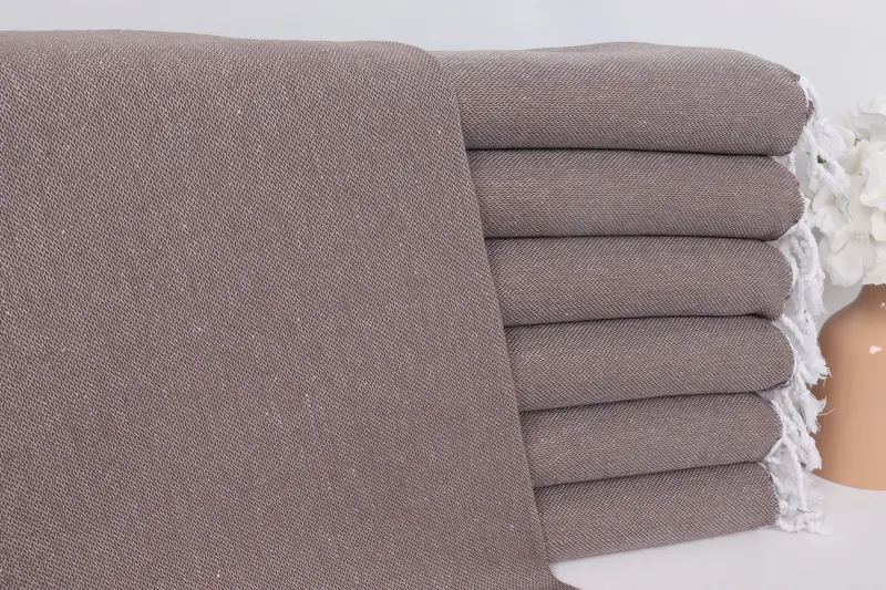 Wedding Favors Solid Hand Towel Turkish Cotton Brown, 24x36 Inches