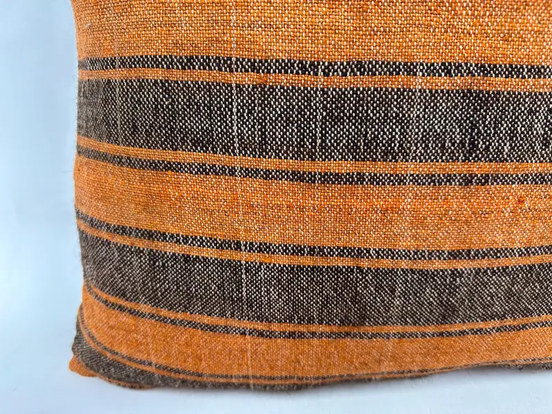 Sofa Pillow Cover, Handmade Kilim Cushion, Turkish Pillow, Pillow Case, Tapestry Cushion, 24x24 Orange Cushion Cover, Pillow for Sofa - 2