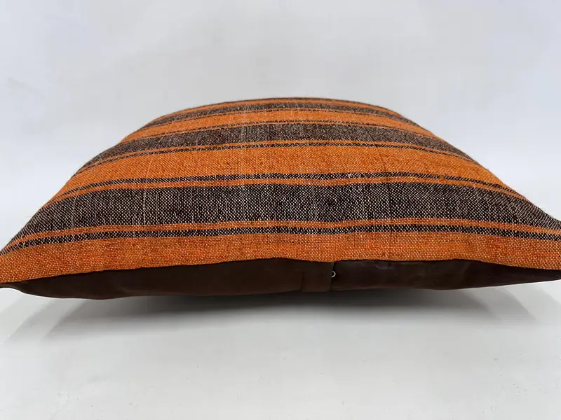 Sofa Pillow Cover, Handmade Kilim Cushion, Turkish Pillow, Pillow Case, Tapestry Cushion, 24x24 Orange Cushion Cover, Pillow for Sofa - 5