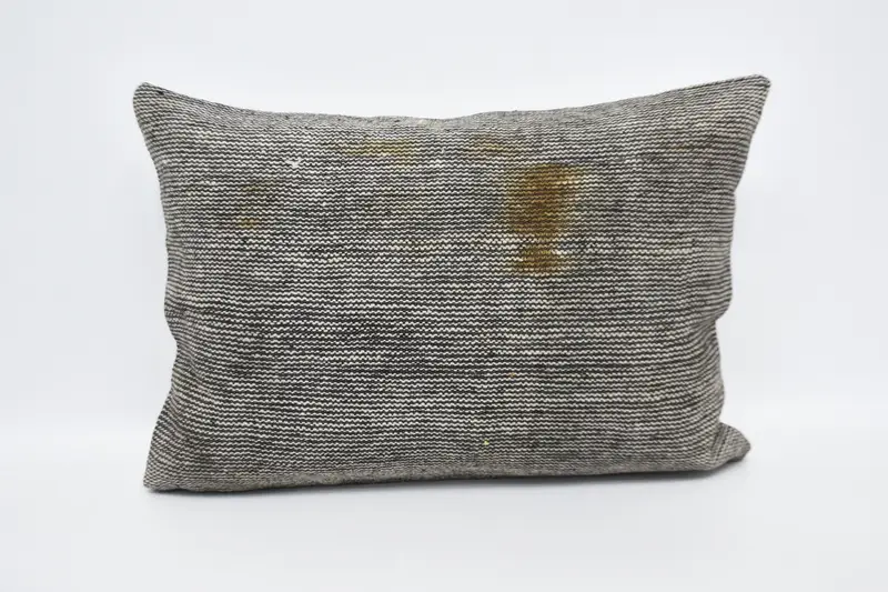 Vintage Gift Woven Pillow, LuxuryWhite 50x70 cm Wool Plaid Cushion - 1