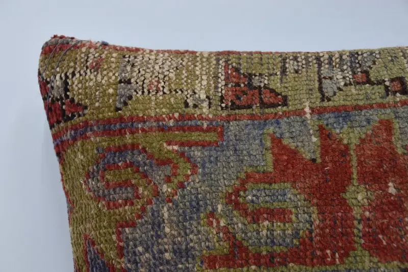 Kilim Pillow Cover, Pillow for Sofa, Vintage Cushion, Pattern Throw Pillow Case, 16x16 Yellow Cushion Case, Vintage Kilim Pillow, Pillow Sham - 2